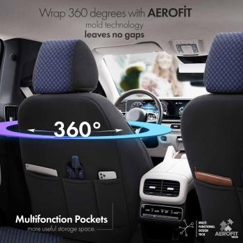 Auto Sitzbezug Set Universal Vorne und Hinten Komfortabel Komplett Set
